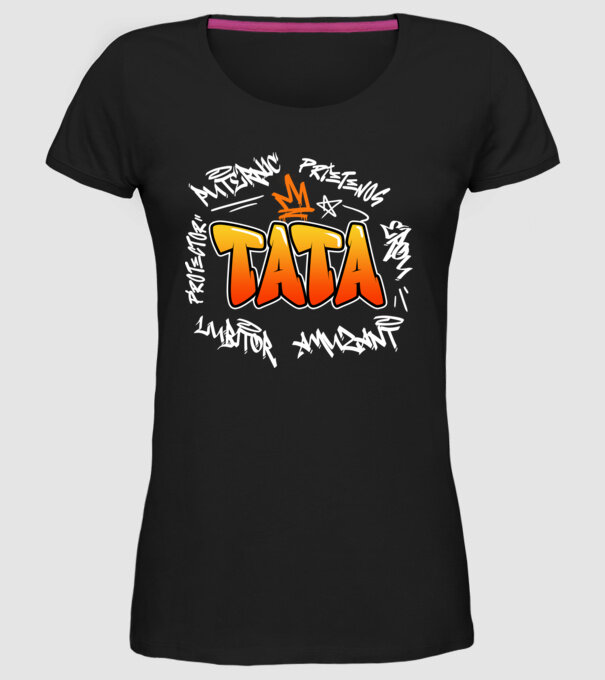 Graffiti apa fehér RO model negru pe tricou