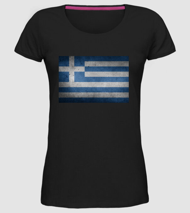 GREECE model negru pe tricou