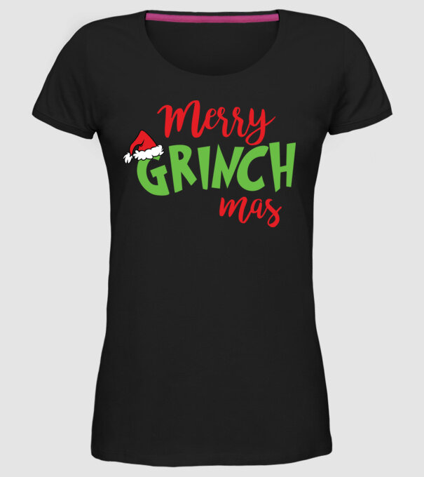Grinchmas model negru pe tricou