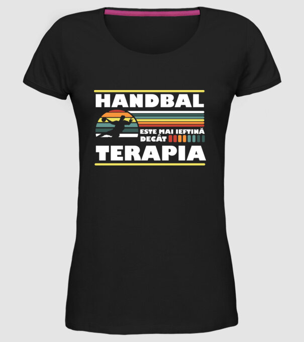 Handbal terapia model negru pe tricou