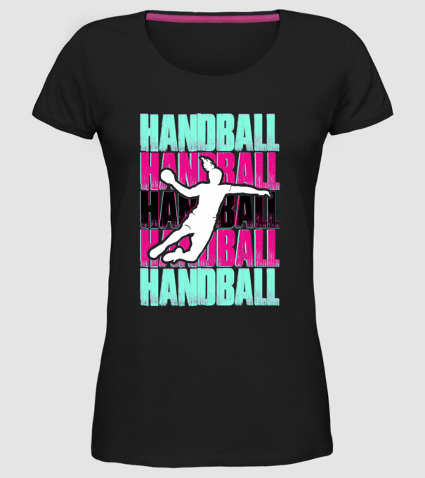 handball model negru pe tricou