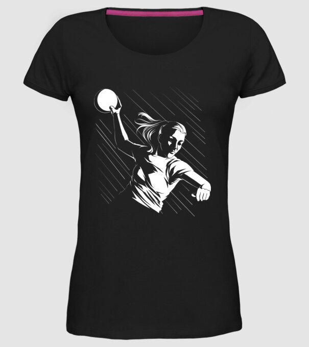 Handballer model negru pe tricou