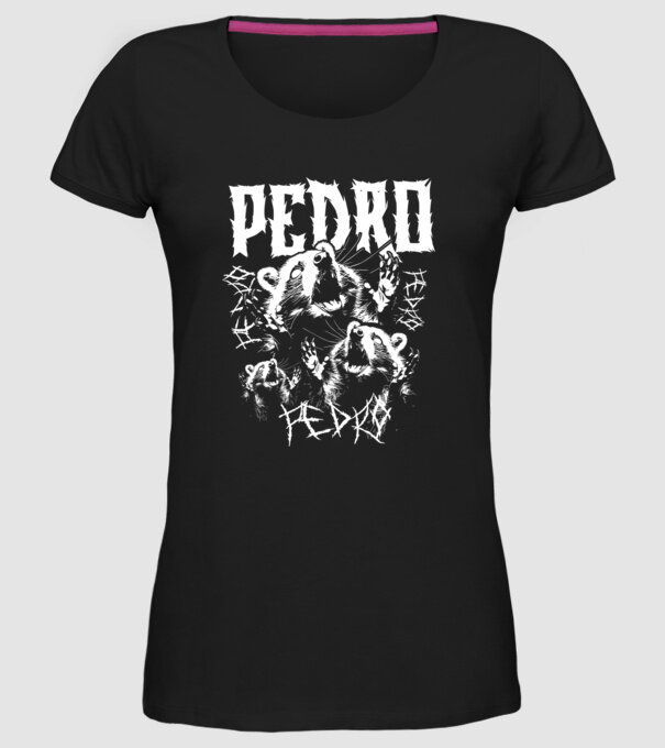 Heavy Metal pedro model negru pe tricou