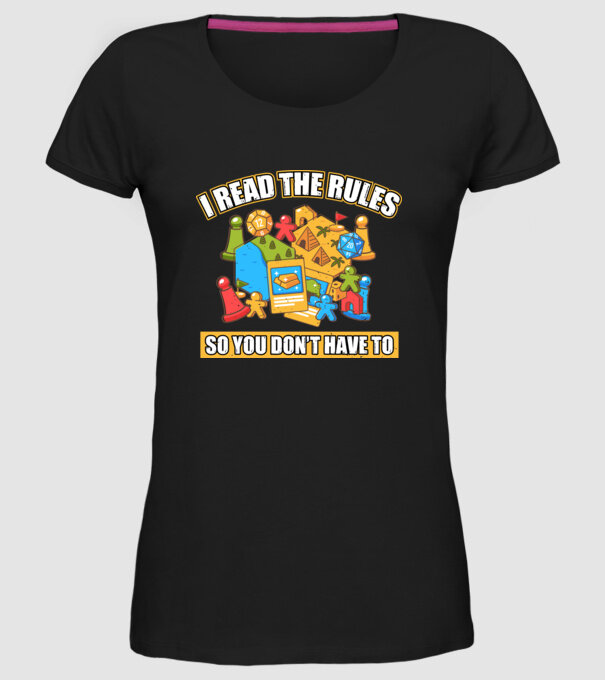 I read the rules model negru pe tricou