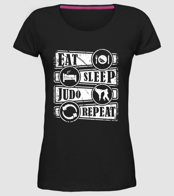 Judo model negru pe tricou
