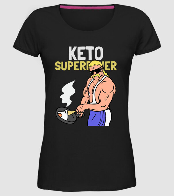 KETO SUPERPOWER model negru pe tricou