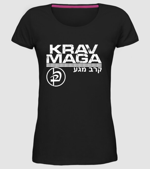 Krav Maga model negru pe tricou
