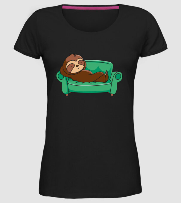 Leneș model negru pe tricou