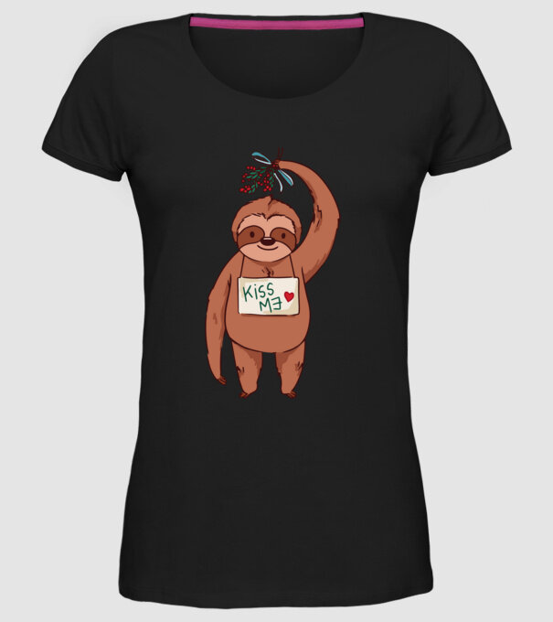 Leneș model negru pe tricou