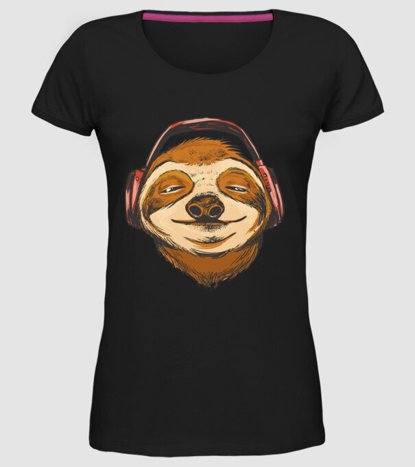 Leneș model negru pe tricou