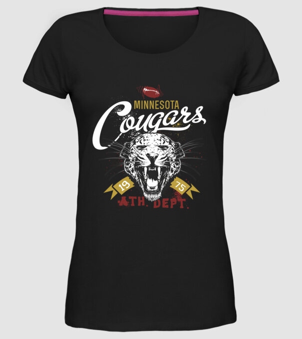 Minesota Cougars model negru pe tricou