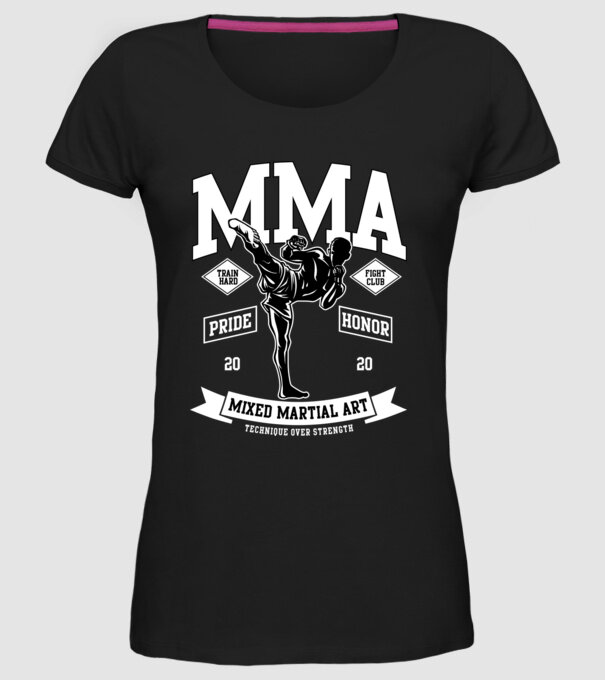 MMA model negru pe tricou