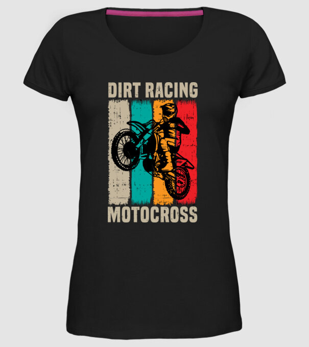motocross model negru pe tricou