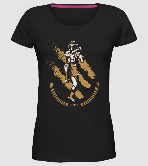 Muay Thai 2 model negru pe tricou