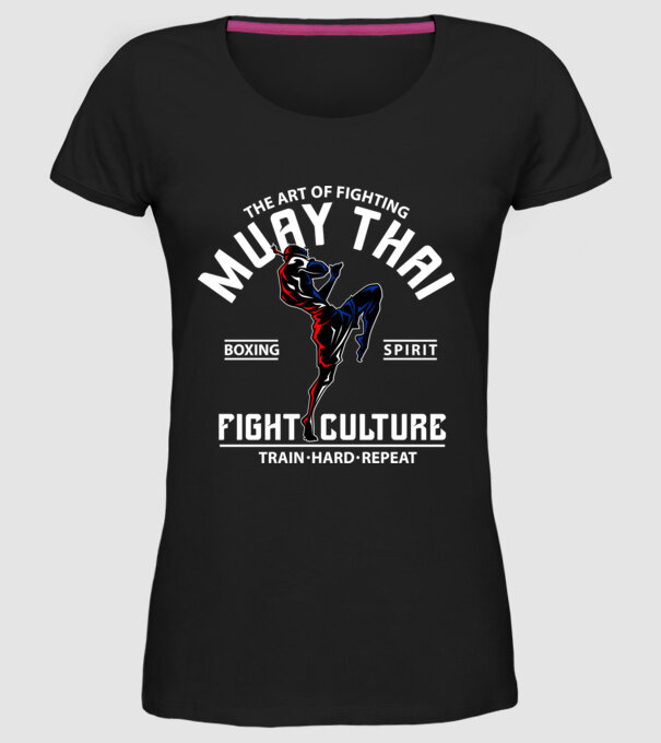 Muay Thai model negru pe tricou