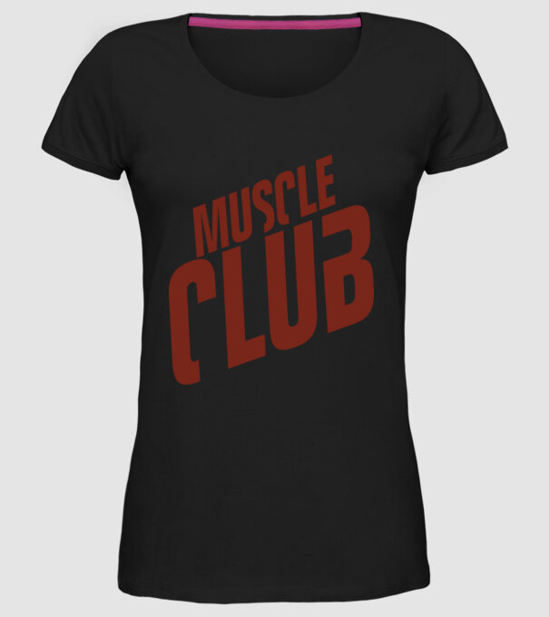 Muscle Club model negru pe tricou