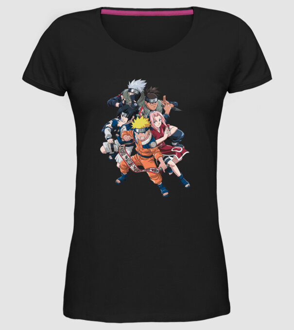 NARUTO model negru pe tricou