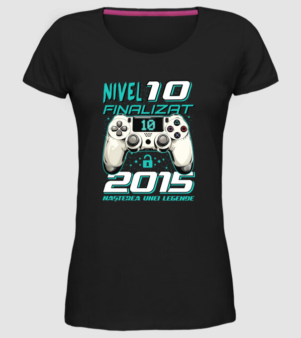 Nivel finalizat 10 2015 model negru pe tricou