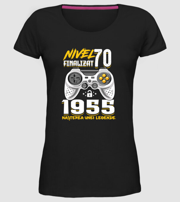 Nivel Finalizat 70 model negru pe tricou