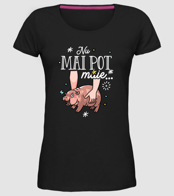 Nu mai pot muie... model negru pe tricou
