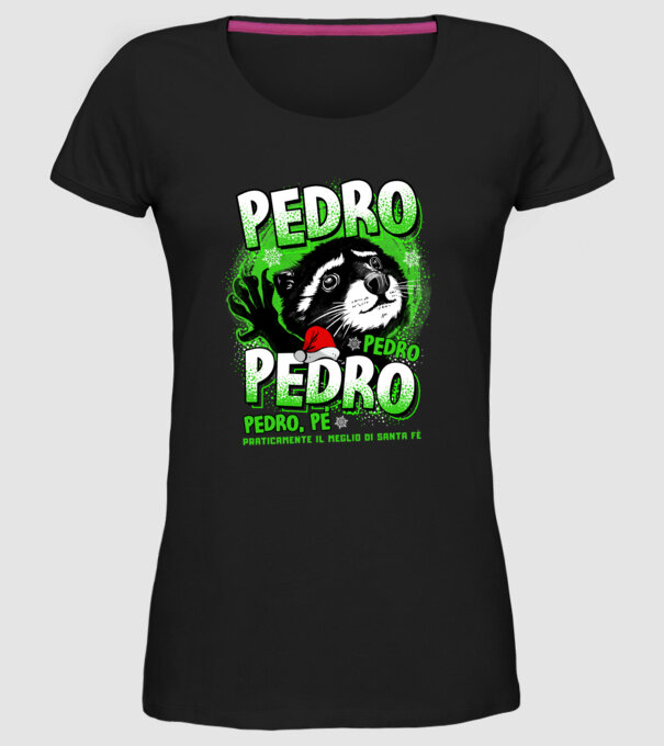 Pedro pedro christmas model negru pe tricou