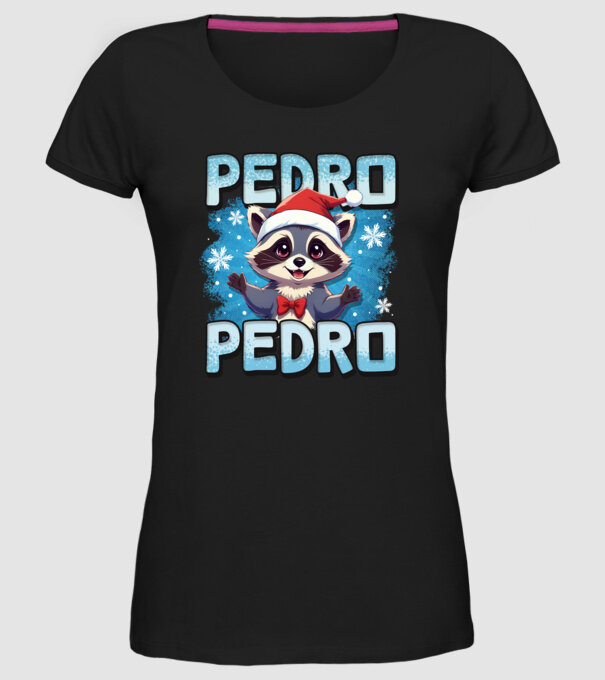 Pedro pedro retro xmas model negru pe tricou