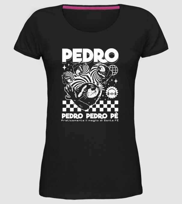 Pedro techno model negru pe tricou