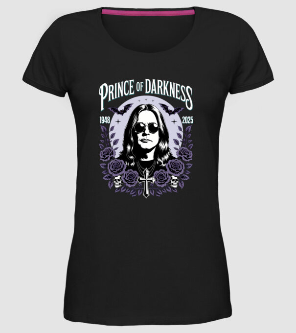 Prince of Darkness model negru pe tricou