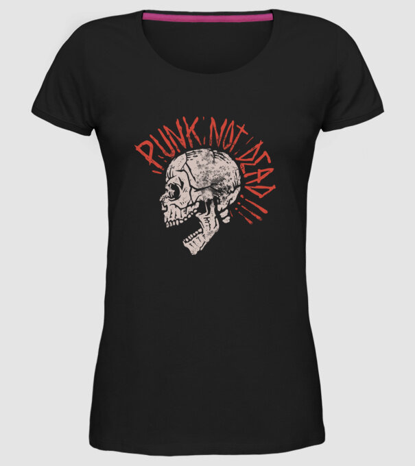 Punk Not Dead model negru pe tricou