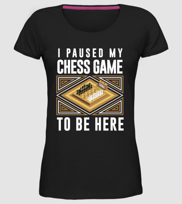 Pused my chess game model negru pe tricou