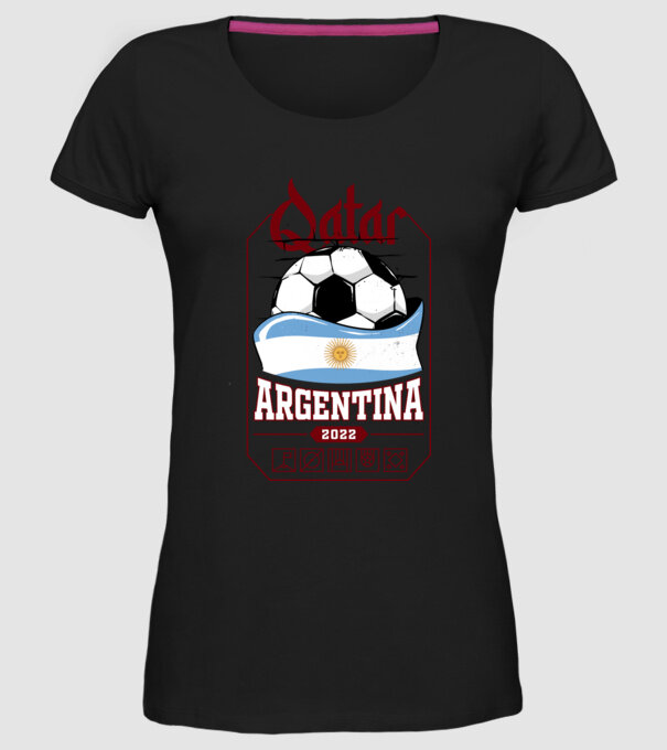 Qatar teams Argentina model negru pe tricou