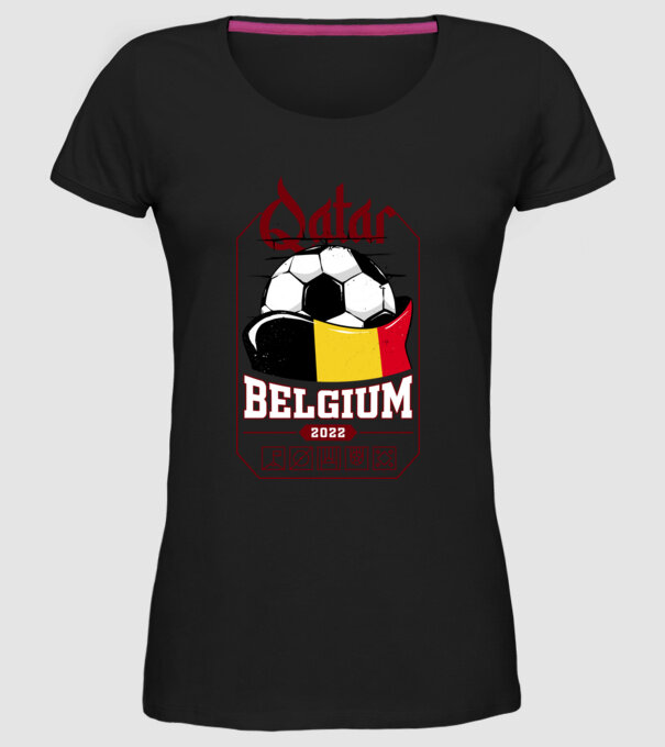 Qatar teams Belgium model negru pe tricou