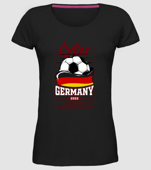 Qatar teams Germany model negru pe tricou
