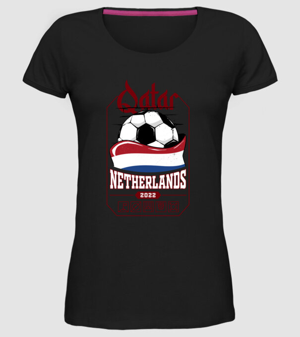 Qatar teams Netherlands model negru pe tricou