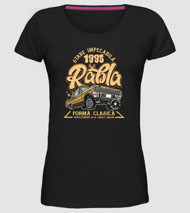 Rablă 1995 model negru pe tricou