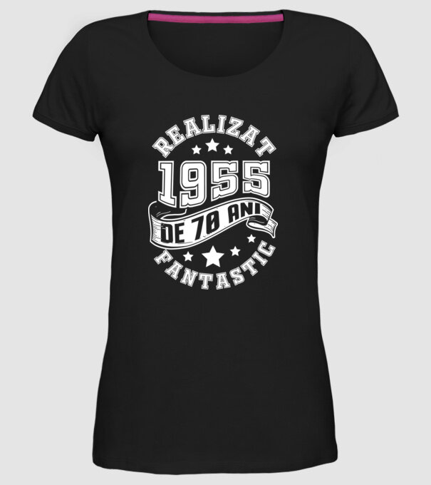 Realizat de fantastic - 1955 model negru pe tricou
