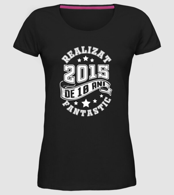 Realizat de fantastic - 2015 model negru pe tricou