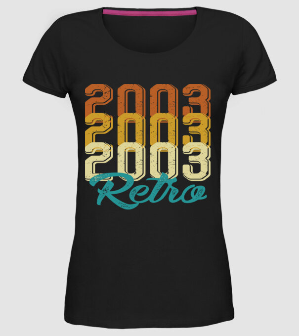 Retro 2003 model negru pe tricou