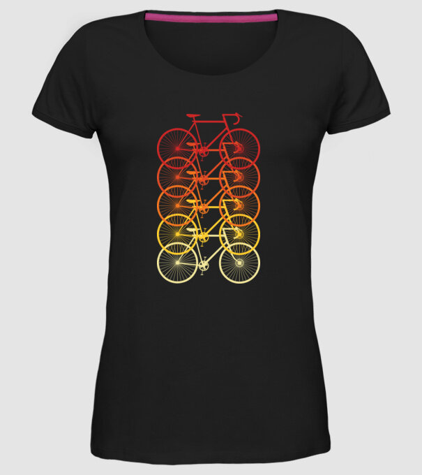 Retro Bike model negru pe tricou
