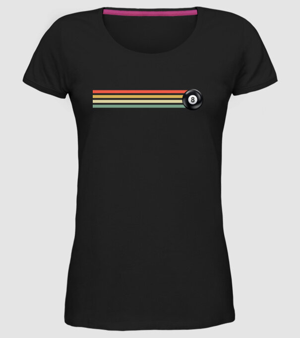 Retro - Vintage 8 ball model negru pe tricou