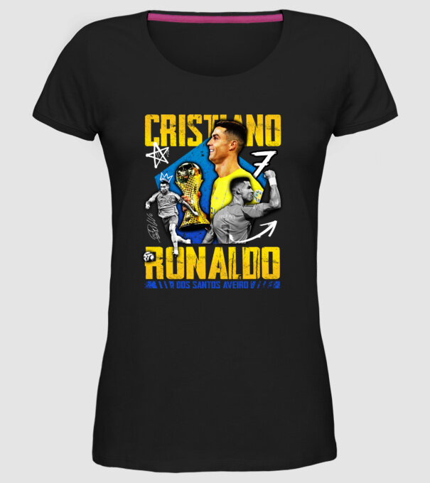 Ronaldo tribute model negru pe tricou
