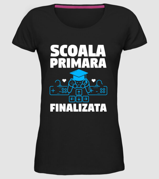 Scoala Primara Finalizata model negru pe tricou