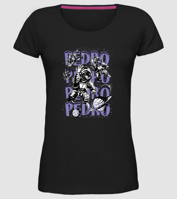 SPACE PEDRO model negru pe tricou