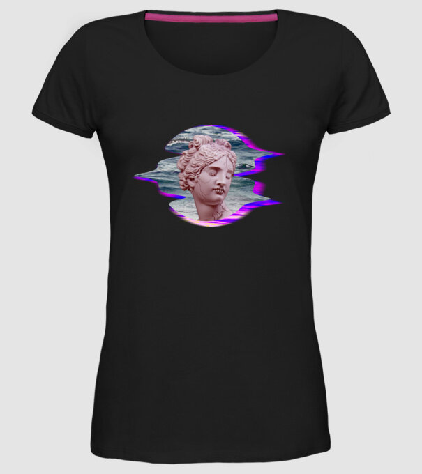 Statue model negru pe tricou