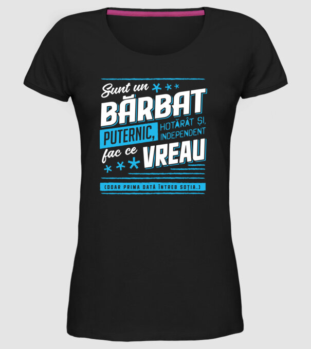 Sunt un bărbat puternic model negru pe tricou