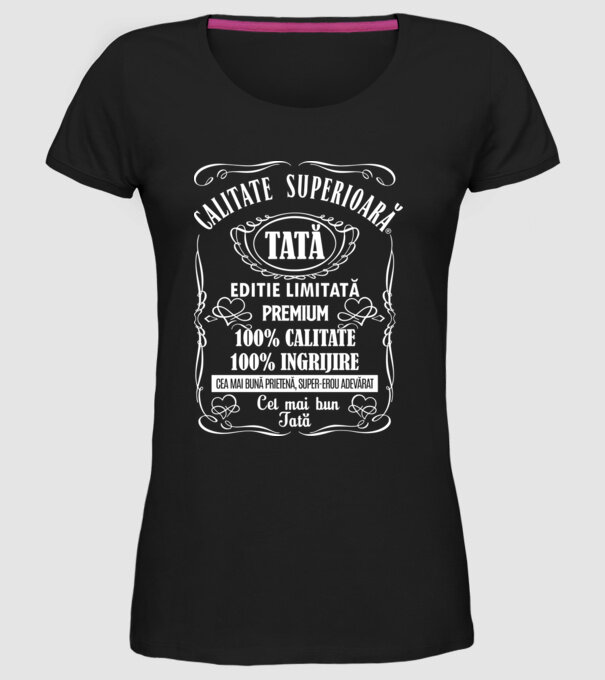 Tată Premium - ediție limitată model negru pe tricou