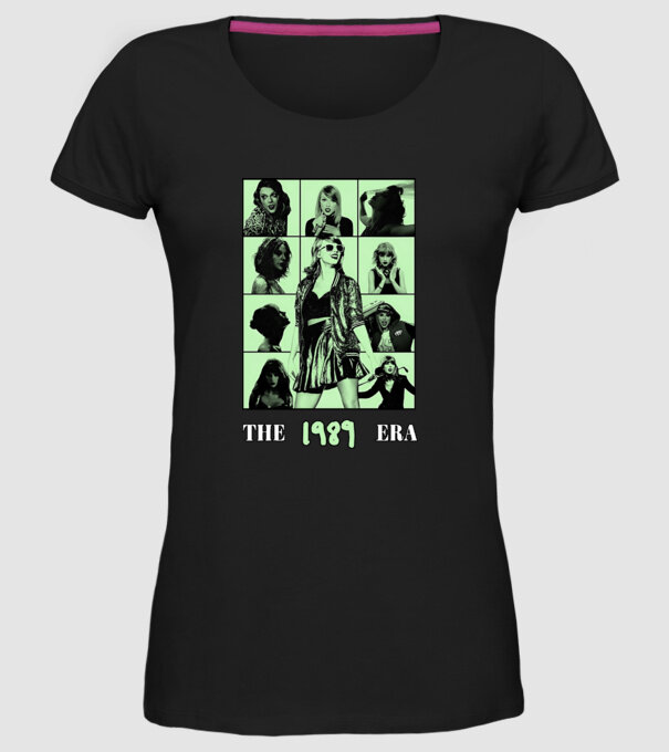 Taylor Swift ERAS green model negru pe tricou