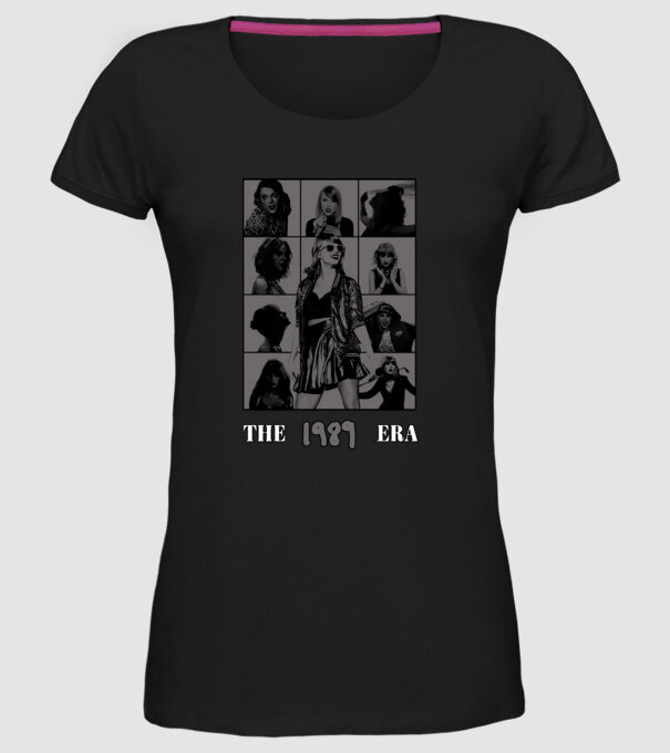 Taylor Swift ERAS grey model negru pe tricou