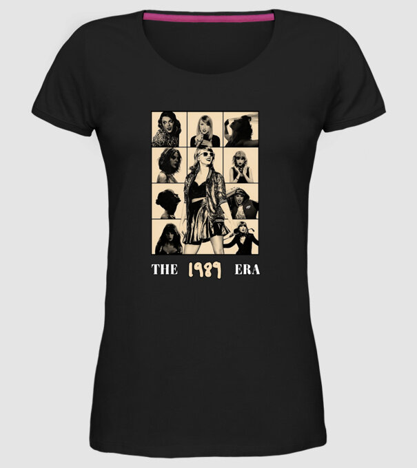 Taylor Swift ERAS peach model negru pe tricou