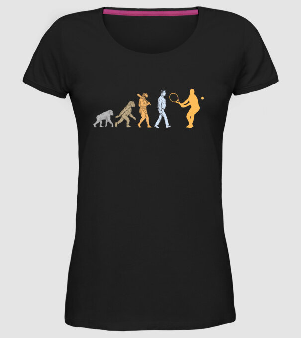 Tennis evolution model negru pe tricou